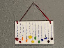 Fused Glass Wall Art - "Raining Rainbow"