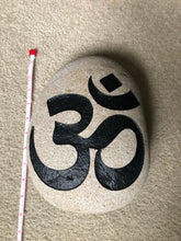 Om (Sanskrit) - Sand Carved Stone