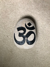 Om (Sanskrit) - Sand Carved Stone