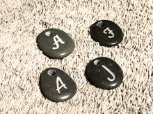 Monogram Initial Sand Carved Focal Bead