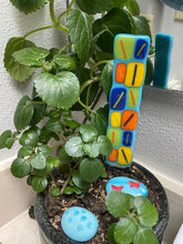 Fused Glass Plant Stake Totem - Festive Shapes