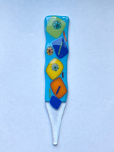 Fused Glass Plant Stake Totem - Festive Flowers