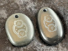 "Good Vibrations" Basalt Sand Carved Stone Focal Bead