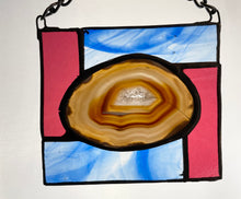 Stained Glass Brown Brazilian Agate Sun Catcher - Small