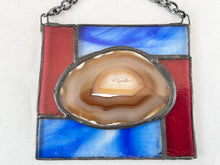 Stained Glass Brown Brazilian Agate Sun Catcher - Small