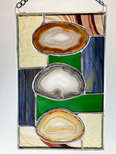 Stained Glass Triple Brazilian Agate Sun Catcher - Large