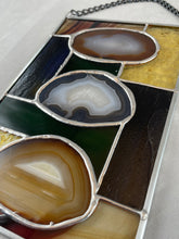 Stained Glass Triple Brazilian Agate Sun Catcher - Large