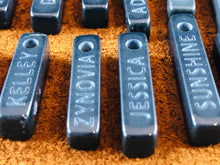 Custom Name Basalt Sand Carved Focal Bead