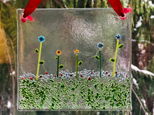 Fused Glass Sun Catcher - "Flowers on the Prairie"