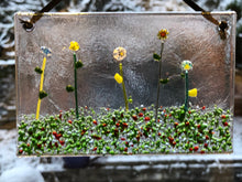 Fused Glass Sun Catcher - " Flowers in the Meadow"