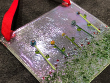 Fused Glass Sun Catcher - "Flowers on the Prairie"