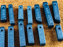 Custom Name Basalt Sand Carved Focal Bead