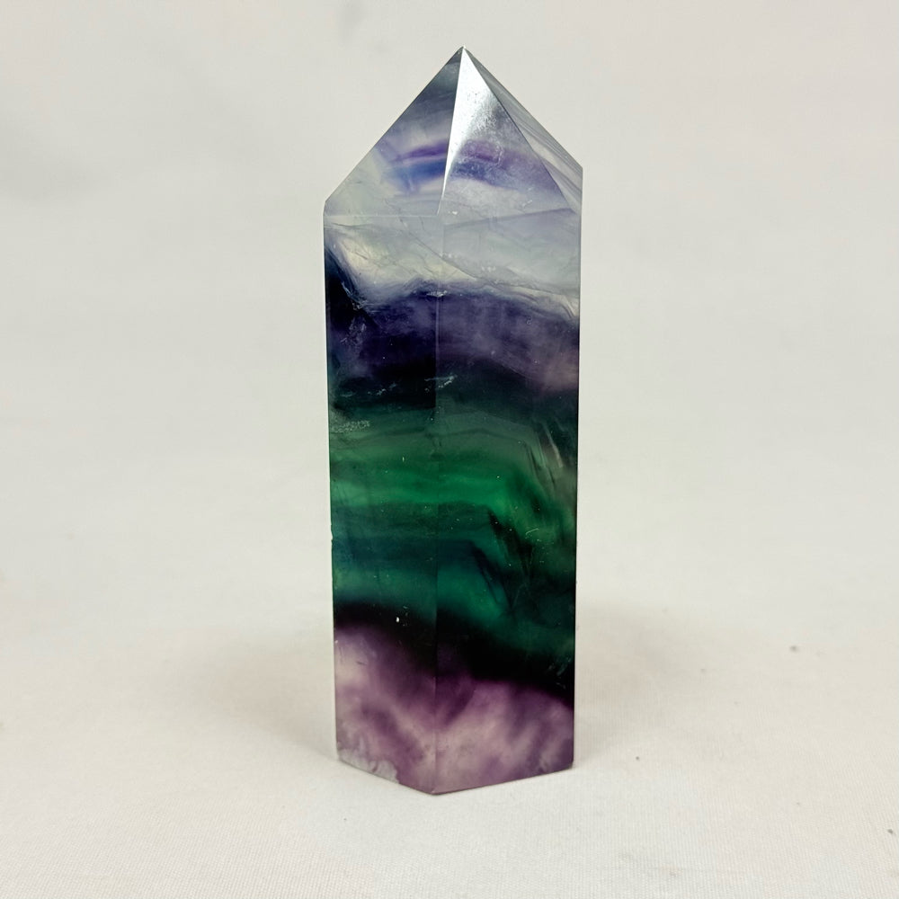Rainbow Fluorite Obelisk – Polished Crystal Tower