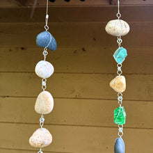 “Mini-Raining Rocks” Hanging Stone Garden Sculpture – River Rock Rain Chain Yard Art – Handmade Outdoor Hanging Decor (PNW Made)