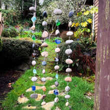 “Mini-Raining Rocks” Hanging Stone Garden Sculpture – River Rock Rain Chain Yard Art – Handmade Outdoor Hanging Decor (PNW Made)