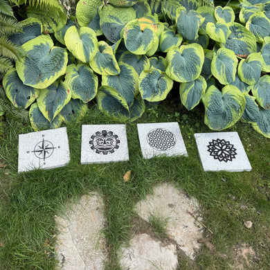 Nature-Inspired Sand Carved Granite Stepping Stone | 12