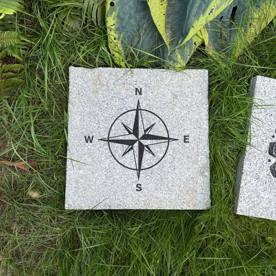 Nature-Inspired Sand Carved Granite Stepping Stone | 12