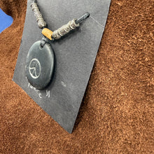 Peace Sign Stone Pendant Necklace