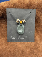 Alpaca Stone Pendant Necklace