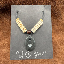 Heart  Love Stone Pendant Necklace