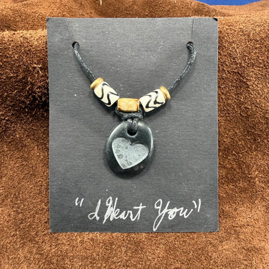 Heart Love Stone Pendant Necklace