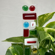 Fused Glass Plant Stake Totem - Christmas Dreams
