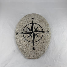 Compass Rose - Sand Carved Stone - Large 9-1/4" x 7-1/4" x 2-1/4"