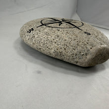 Compass Rose - Sand Carved Stone - Large 9-1/4" x 7-1/4" x 2-1/4"