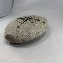Compass Rose - Sand Carved Stone - Large 9-1/4" x 7-1/4" x 2-1/4"