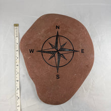 Compass Rose - Sand Carved Stone - Large 11-1/2" x 9-1/4" x 2-1/4"