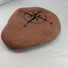Compass Rose - Sand Carved Stone - Large 11-1/2" x 9-1/4" x 2-1/4"