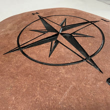 Compass Rose - Sand Carved Stone - Large 11-1/2" x 9-1/4" x 2-1/4"