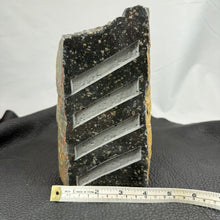 Pacific Northwest Basalt Column with Sand-Carved Parallel Lines