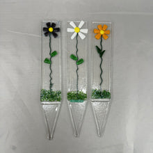 Fused Glass Plant Stake Totem - Daisy, Marigold, or Violet Flower