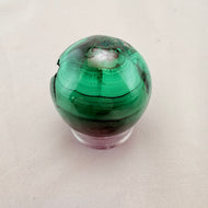 Polished Malachite Sphere – 2" Natural Stone Crystal Ball