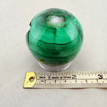 Polished Malachite Sphere – 2" Natural Stone Crystal Ball