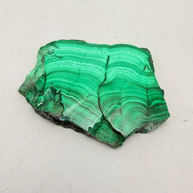 Polished Malachite Slab – 175 Gram Natural Stone Display Piece