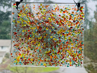 Fused Glass Sun Catcher - "Splash of Color"