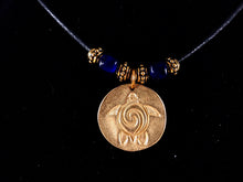 Aloha Turtle Bronze Disc Pendant Necklace