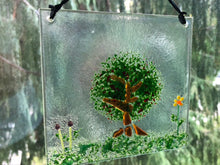 Fused Glass Sun Catcher - "Cherry Tree"