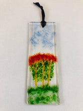 Fused Glass Sun Catcher - "Fire Bush Flowers"