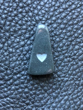 Trapazoid Basalt Carved Heart Focal Bead