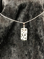 Dalmatian Jasper Stone Pendant Necklace
