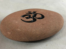 Om (Sandskrit) - Sand Carved Stone