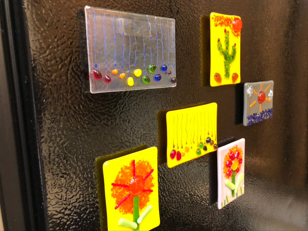 Glass Fridge Magnets - Glass refrigerator magnets