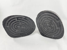 "Raised Maze"  - Cut Sand Carved River Rock - Large 5-1/2" x 4-1/4" x 5-1/5"