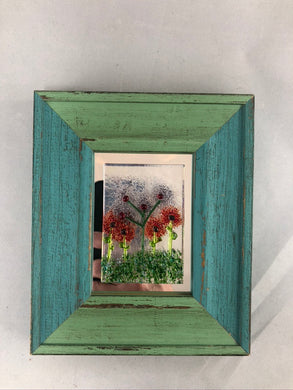 Framed Fused Glass Flowers - 