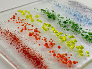 Fused Glass Sun Catcher - "Rainbow Speckles"