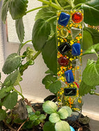Fused Glass Plant Stake Totem - Flowering Jewels
