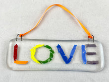 Fused Glass Sun Catcher - "Rainbow Love"
